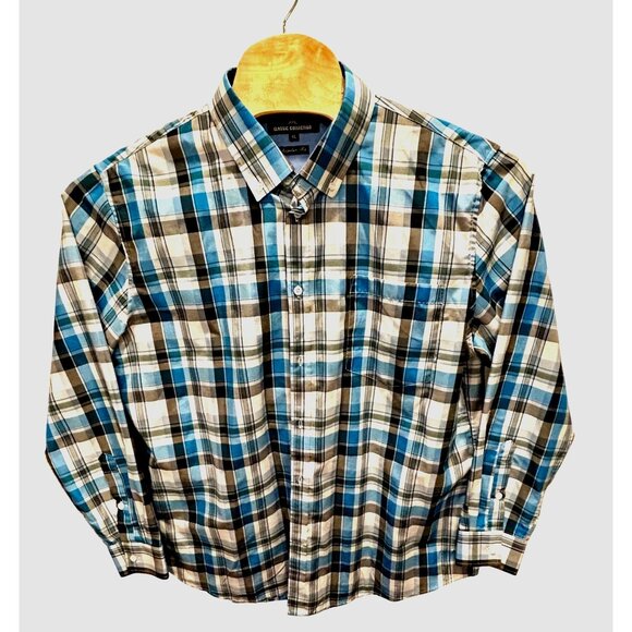 Classic Collection Mens Long Sleeve Plaid Shirt - Regular Fit - Size XL - Picture 5 of 6